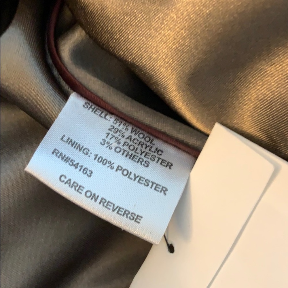 Calvin Klein city tweed belted coat with hood - Picture 6 of 8